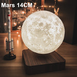 3D Magnetic Levitating Lamp - Saturn - Mars - Moon - Plug Type US EU