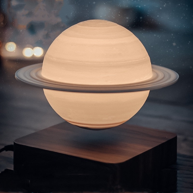 3D Magnetic Levitating Lamp - Saturn - Mars - Moon - Plug Type US EU