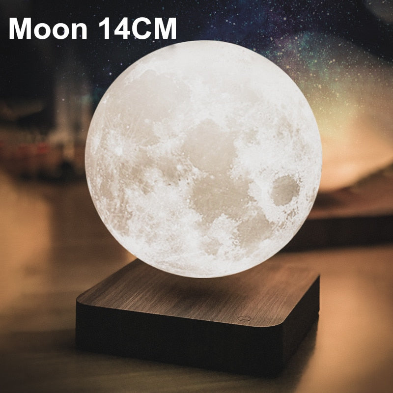 3D Magnetic Levitating Lamp - Saturn - Mars - Moon - Plug Type US EU